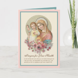 Gezegende Maagd Maria Baby Jezus Bloemen Beterscha Kaart