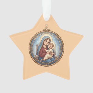 Gezegende Maagd Maria Baby Jezus Ornament