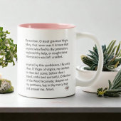 Gezegende Maagd Maria Bloemen Memorare Gebed Tweekleurige Koffiemok