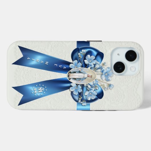 Gezegende Maagd Maria Bloemen Religieuze Bloemen Case-Mate iPhone Case (Achterkant (horizontaal))