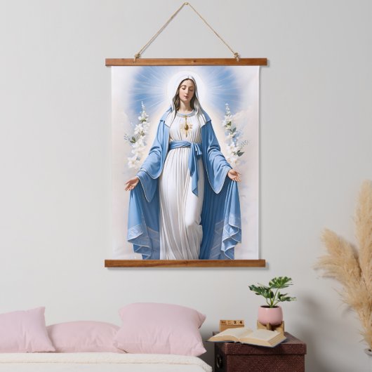 Gezegende Maagd Maria Christelijk Katholiek Hangend Wandkleed (Slaapkamer)