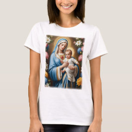 Gezegende Maagd Maria en Baby Jesus T-shirt