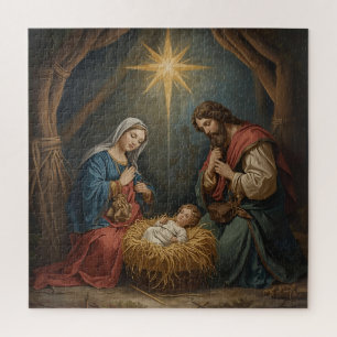Gezegende Maagd Maria en het kindje Jezus Legpuzzel