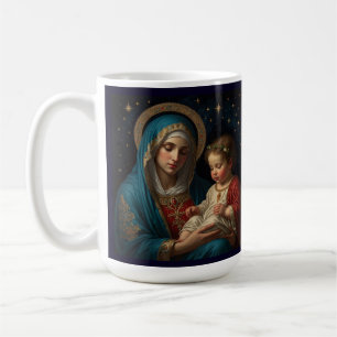 Gezegende Maagd Maria en Jezus Kerstfeest Koffiemok