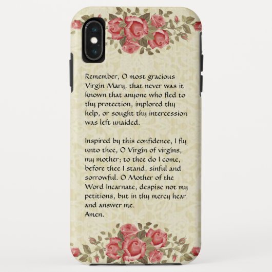 Gezegende Maagd Maria Gebed Memorare Rozen Case-Mate iPhone Case (Achterkant)