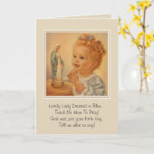 Gezegende Maagd Maria Gedichtengebed Kaart (Gele Bloem)