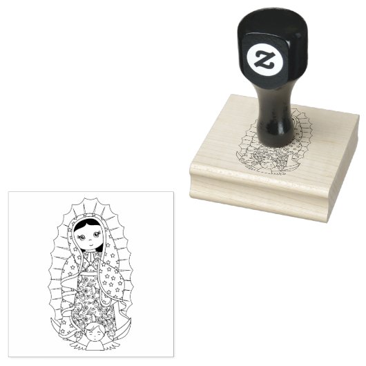 Gezegende Maagd Maria Guadalupe Katholiek Religieu Rubberstempel (Gestempeld)