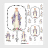 Gezegende Maagd Maria Heilige Rozenkrans Sticker (Vel)