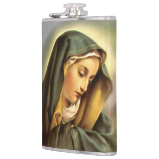 Gezegende Maagd Maria in het gebed Heupfles (Links)