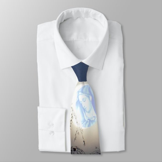 Gezegende Maagd Maria in het Moon Lite Forest Stropdas (Gebonden)