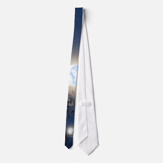 Gezegende Maagd Maria in het Moon Lite Forest Stropdas (Achterkant)