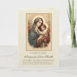 Gezegende Maagd Maria Jezus Bloemen Gezondheid Geb Kaart