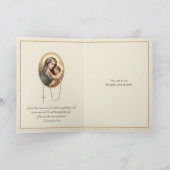 Gezegende Maagd Maria Jezus Bloemen Gezondheidsgeb Kaart (Binnen)