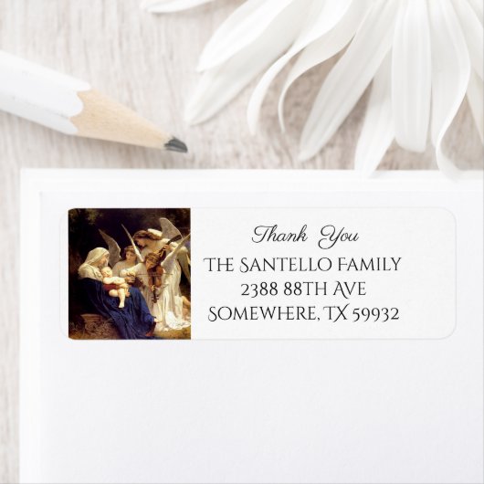 Gezegende Maagd Maria Jezus Katholiek Dank U Etiket (Insitu)