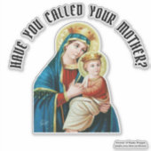 Gezegende Maagd Maria Jezus Religieus Vinyl Contou Sticker (Voorkant)