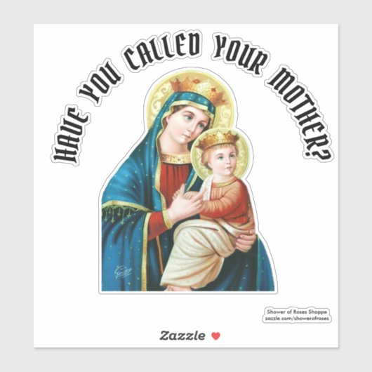 Gezegende Maagd Maria Jezus Religieus Vinyl Contou Sticker (Vel)