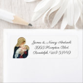 Gezegende Maagd Maria Jezus retour adres labels (Insitu)