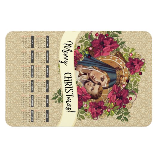 Gezegende Maagd Maria Kalender Religieus Magneet (Horizontaal)