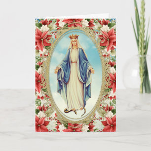Gezegende Maagd Maria Katholieke Kerst Religieus Feestdagen Kaart