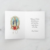 Gezegende Maagd Maria Katholieke Kerst Religieus Feestdagen Kaart (Binnen)