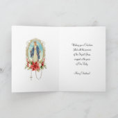 Gezegende Maagd Maria Katholieke Kerst Religieus Feestdagen Kaart (Binnen)