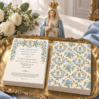 Gezegende Maagd Maria Maria Mei Kroning Katholiek Kaart