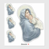 Gezegende Maagd Maria met Jezus Religieus Vinyl Sticker (Vel)
