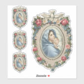 Gezegende Maagd Maria met Jezus Religieus Vinyl Sticker (Vel)