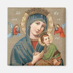 Gezegende Maagd Maria met Kind Jezus Icon Magnet