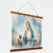 Gezegende Maagd Maria met Kinderen Hangend Wandkleed (Gebogen)