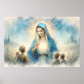 Gezegende Maagd Maria met Kinderen Poster (Voorkant)