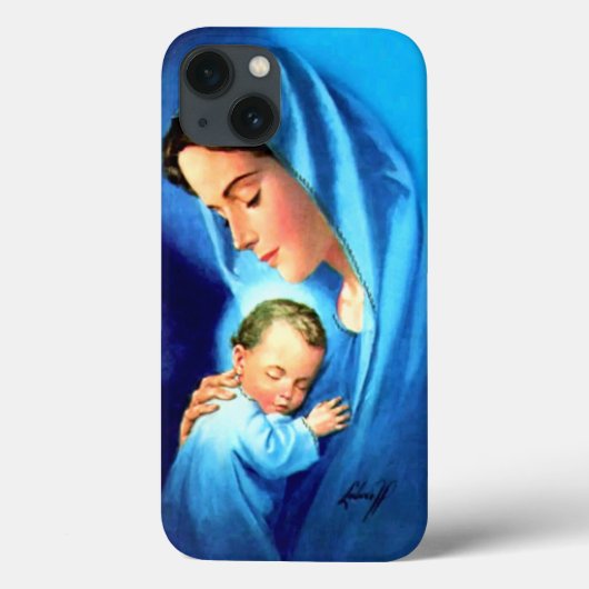 Gezegende Maagd Maria met kindje Jezus Case-Mate iPhone Case (Achterkant)