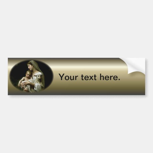 Gezegende Maagd Maria - Moeder Gods Bumpersticker (Voorkant)