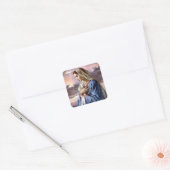 Gezegende Maagd Maria - Moeder Gods Vierkante Stic Vierkante Sticker (Envelop)