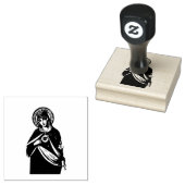 Gezegende Maagd Maria Onbevlekt Hart Katholiek Rubberstempel (Gestempeld)