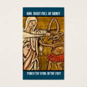 Gezegende Maagd Maria Punch de Duivel Heilige Kaar Visitekaartje (Voorkant)