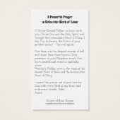 Gezegende Maagd Maria Punch de Duivel Heilige Kaar Visitekaartje (Achterkant)