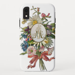 Gezegende Maagd Maria Religieus Vintage Bloemig Case-Mate iPhone Case