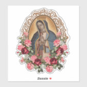 Gezegende Maagd Maria Religieuze Guadalupe Rozen Sticker (Vel)