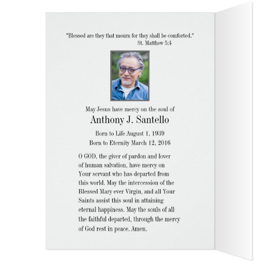 Gezegende Maagd Maria  Religieuze Uitvaart Condole (Binnen (Links))