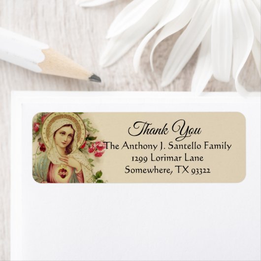 Gezegende Maagd Maria ReligiousDank u Etiket (Insitu)
