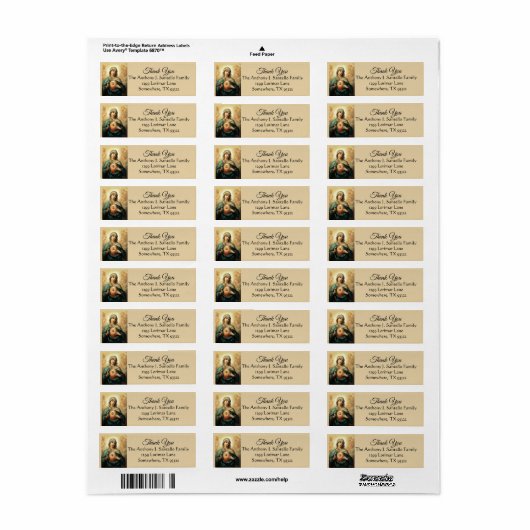 Gezegende Maagd Maria ReligiousDank u Etiket (Full Sheet)