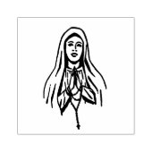 Gezegende Maagd Maria Rozenkrans Katholiek Religie Rubberstempel (Afrduk)