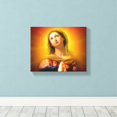 Gezegende Maagd Maria - Stralend en Briljant Canvas Afdruk (Insitu (Houten vloer))