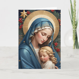 Gezegende Maagd Maria Traditioneel Katholiek Feestdagen Kaart