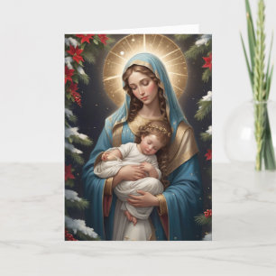 Gezegende Maagd Maria Traditioneel Katholiek Feestdagen Kaart