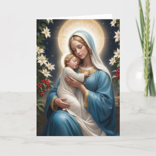 Gezegende Maagd Maria Traditioneel Katholiek Feestdagen Kaart
