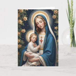 Gezegende Maagd Maria Traditioneel Katholiek Feestdagen Kaart