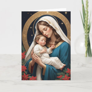 Gezegende Maagd Maria Traditioneel Katholiek Feestdagen Kaart