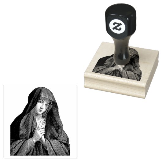 Gezegende Maagd Maria Verdrietige Moeder Religieus Rubberstempel (Gestempeld)
